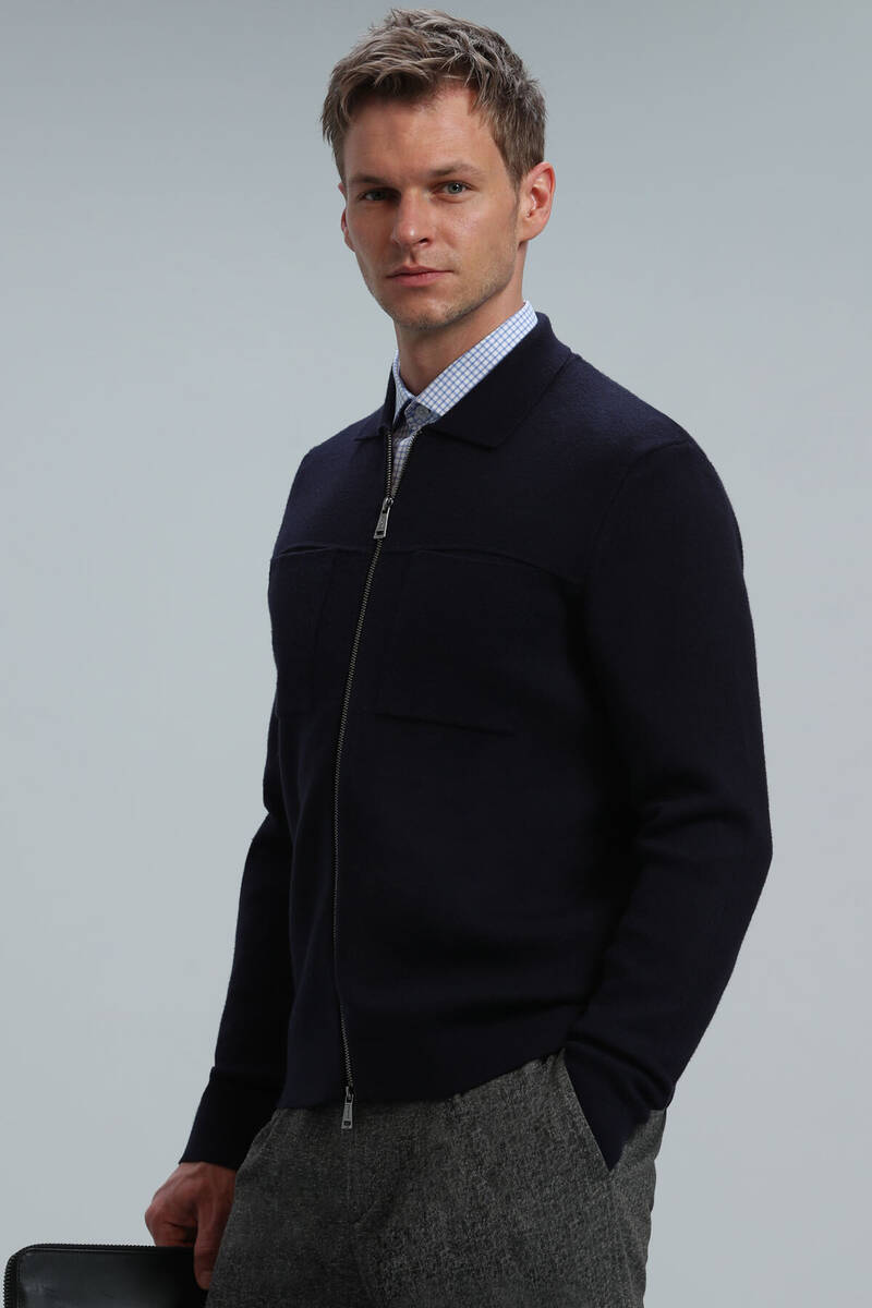 Noble Men's Cardigan Navy Blue