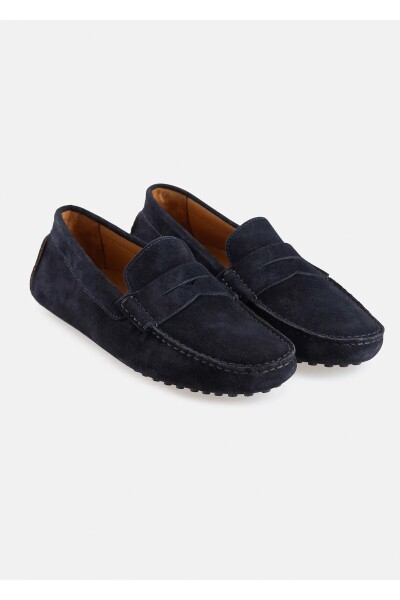 Noeva Navy Blue Color Suede Loafer - 1