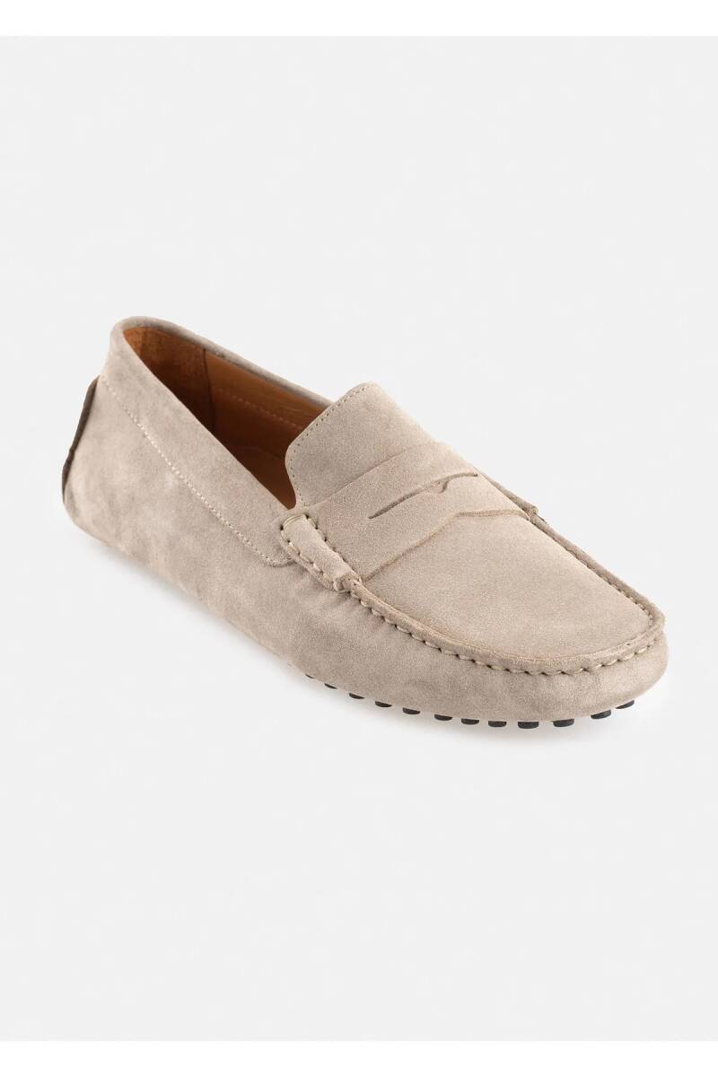 Noeva Stone Color Suede Loafer - 3