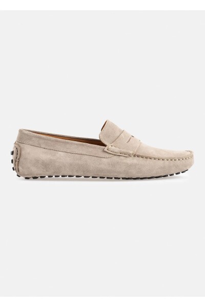 Noeva Stone Color Suede Loafer - 5