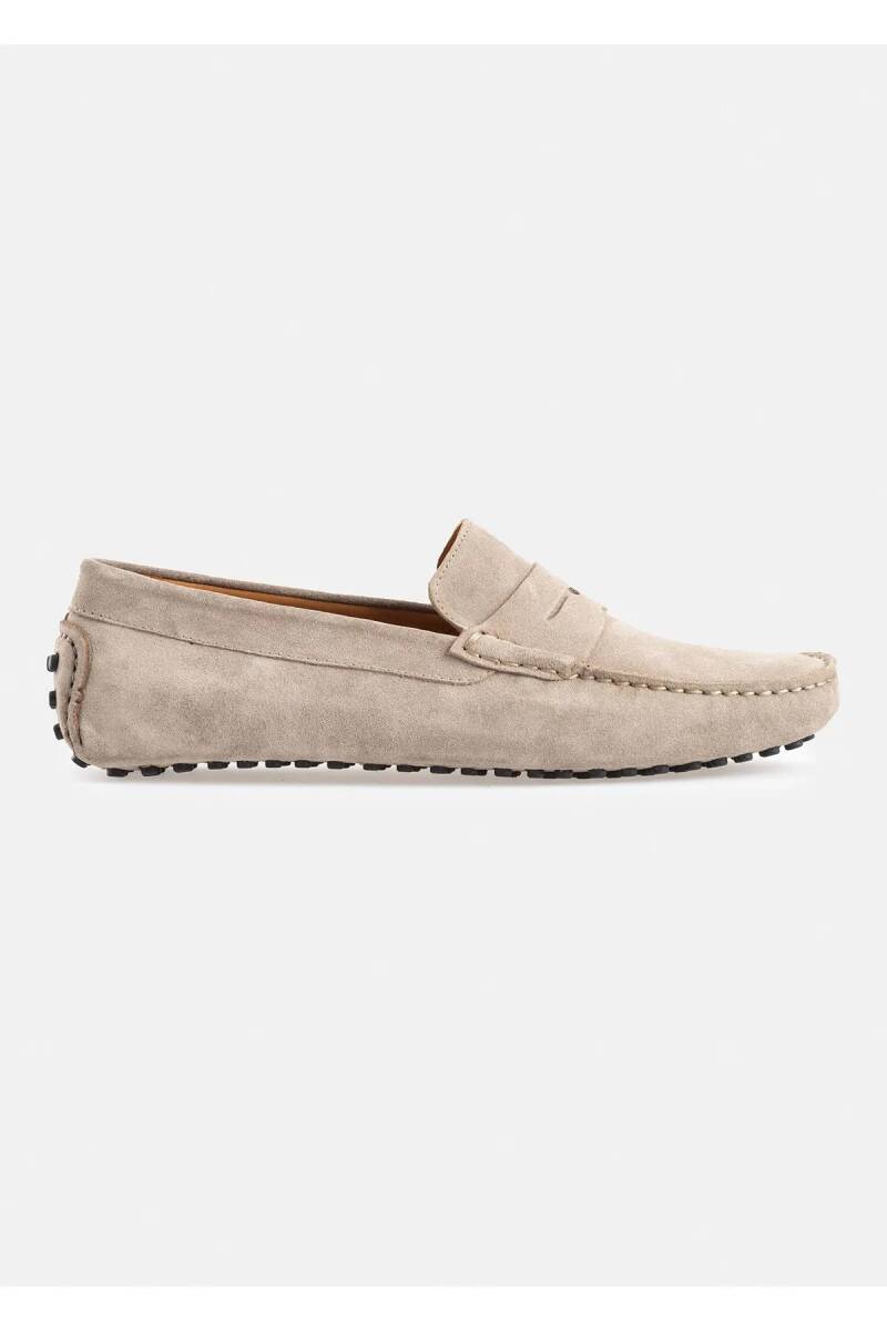 Noeva Stone Color Suede Loafer - 5