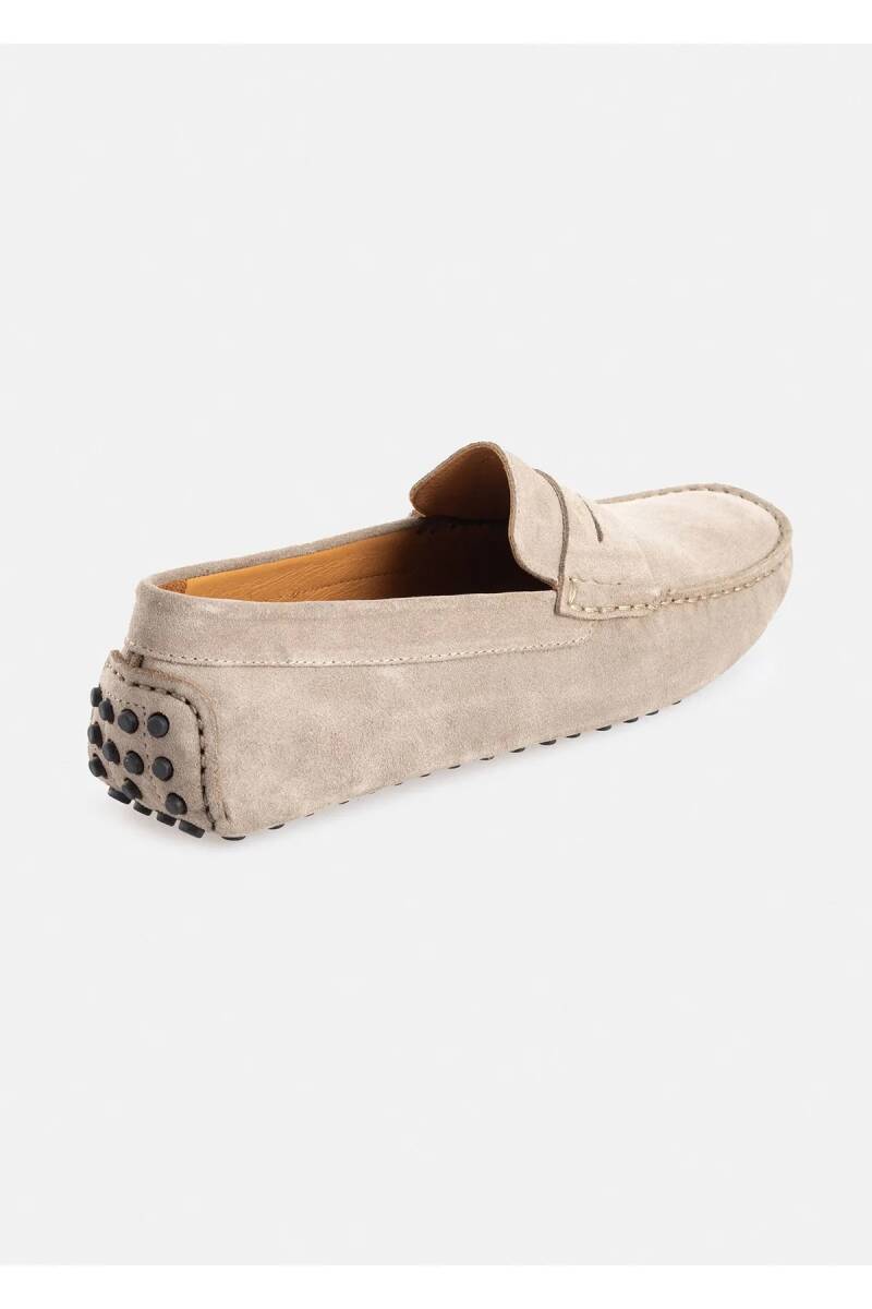 Noeva Stone Color Suede Loafer - 6