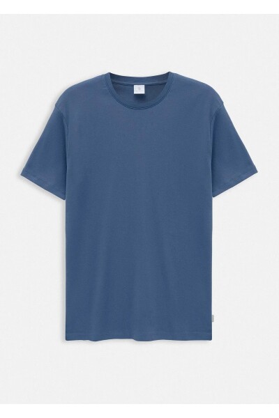 Orlen Indigo Color Silk Finished Oversize T-shirt - 1