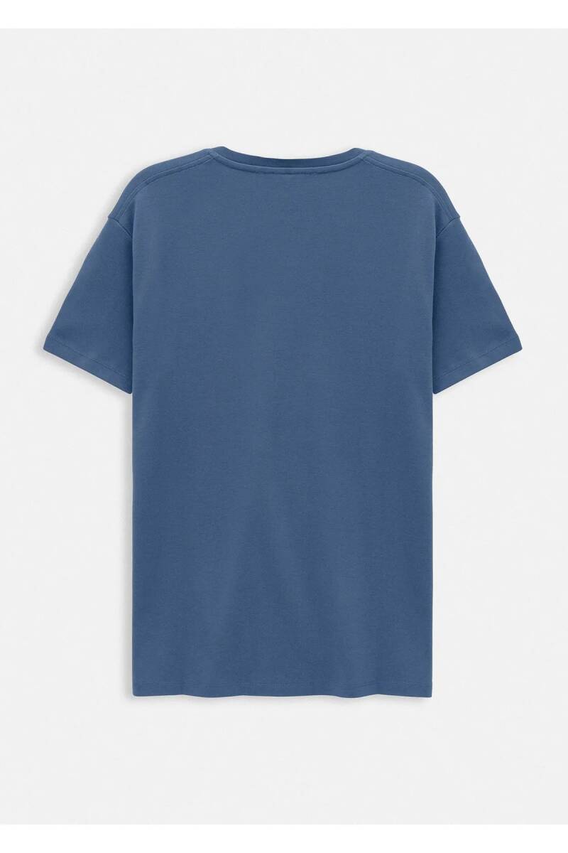 Orlen Indigo Color Silk Finished Oversize T-shirt - 2