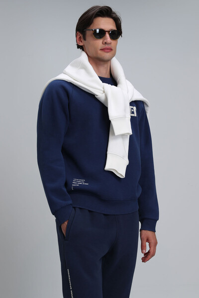 Owen Men's Sweatshirt Sax - Thumbnail