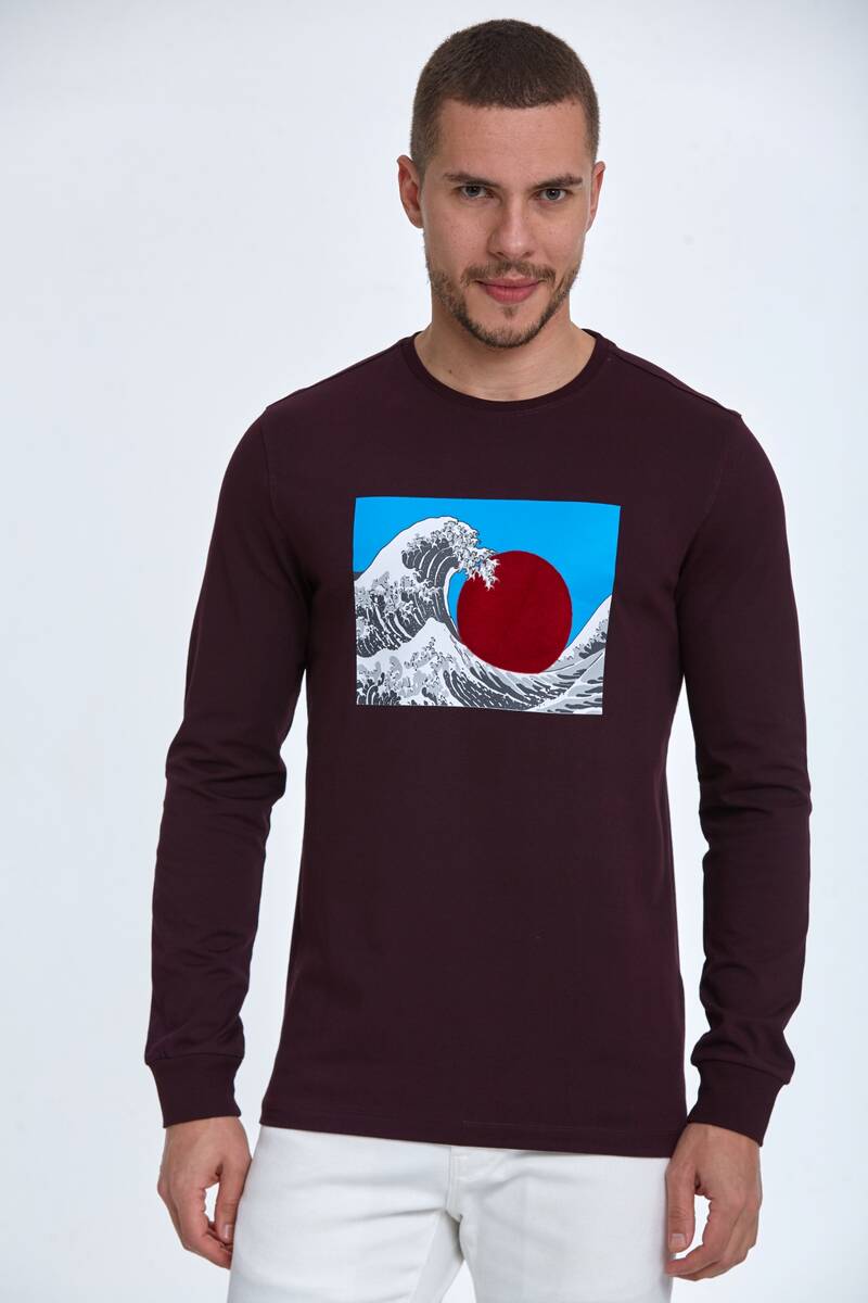 Ralph Men's Long Sleeve T-Shirt Claret Red - 1