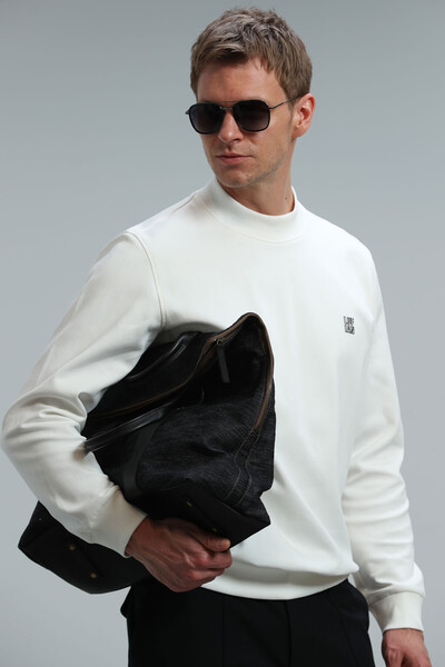 Randal Men's Sweatshirt Off White - Thumbnail