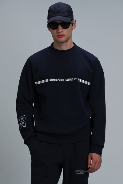 LUFIAN - Range Men's Sweatshirt Navy Blue