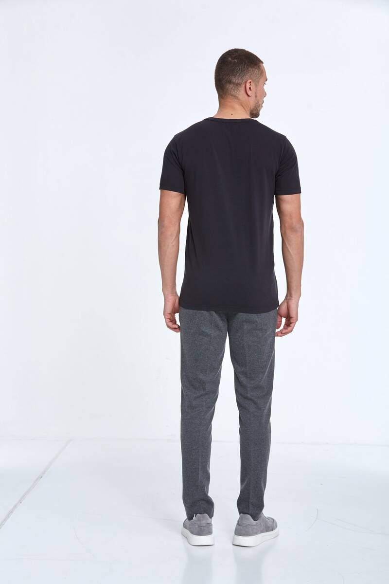 Rectangle Printed Cotton Crew Neck T-Shirt