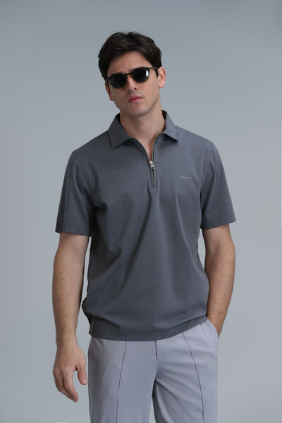 Robert Smart Men's Polo T-Shirt Gray - 1