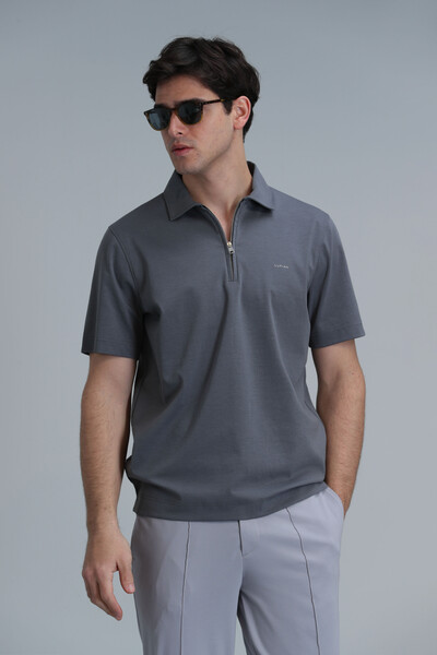 Robert Smart Men's Polo T-Shirt Gray - 3