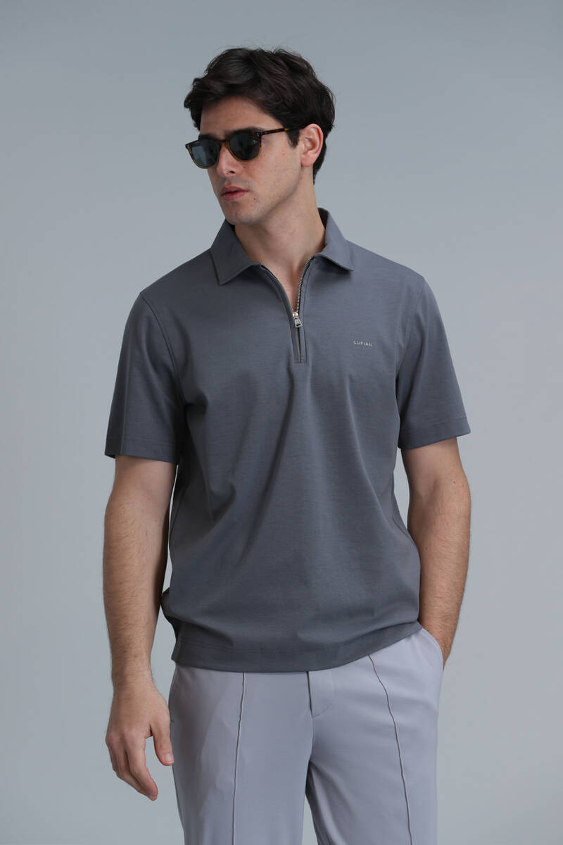 Robert Smart Men's Polo T-Shirt Gray - 3