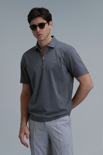 Robert Smart Men's Polo T-Shirt Gray - 5