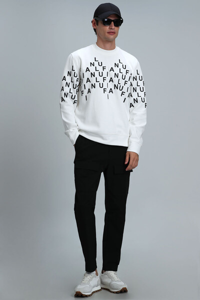 Rose Men's Sweatshirt Off White - Thumbnail