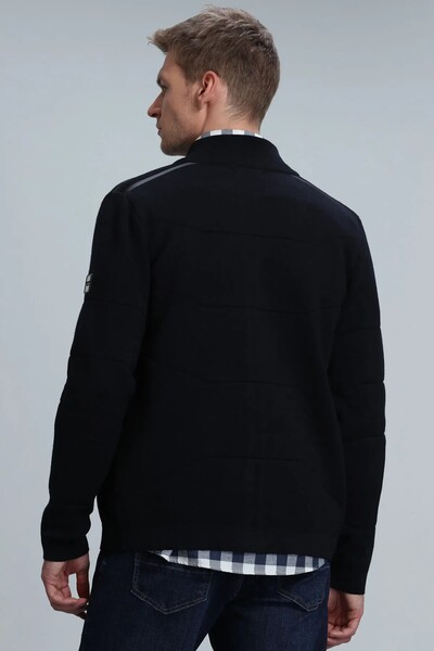 Royal Men's Cardigan Navy Blue - Thumbnail