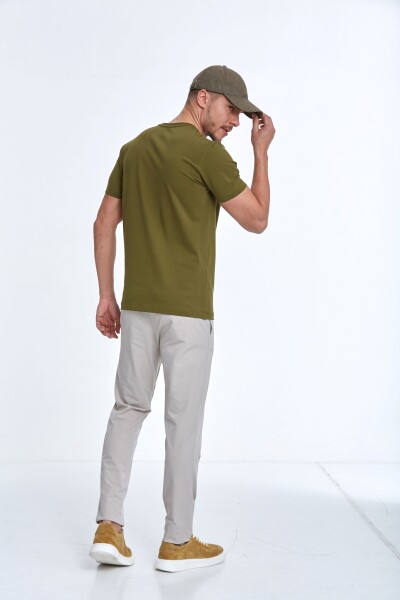 Shein Printed Men's T-Shirt Khaki - 5