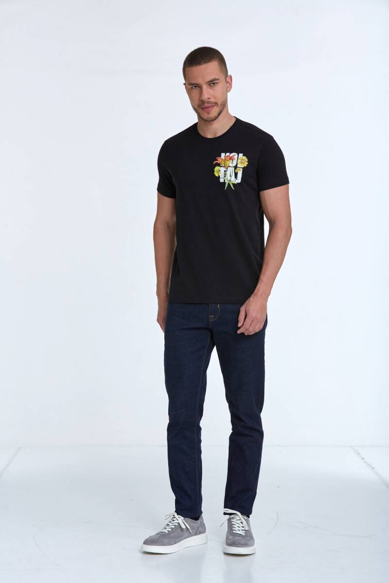 Sky Printed Men's T-Shirt Black - 2