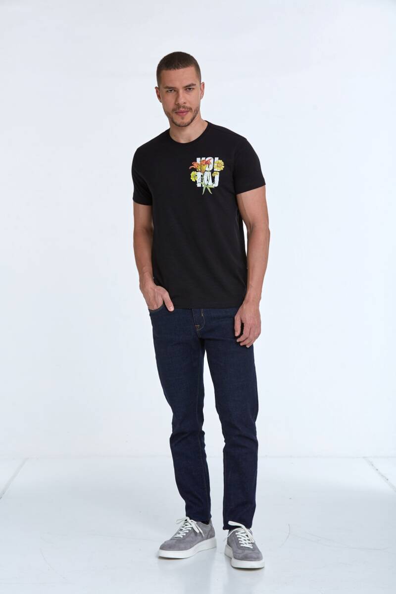 Sky Printed Men's T-Shirt Black - 3