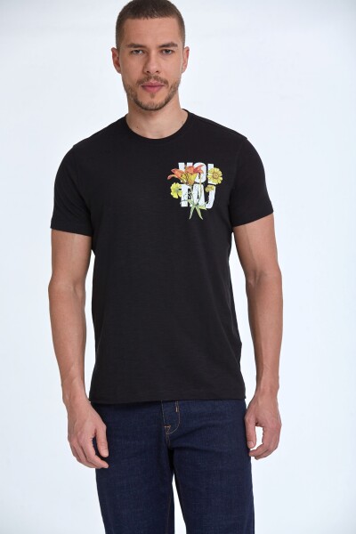 Sky Printed Men's T-Shirt Black - 1