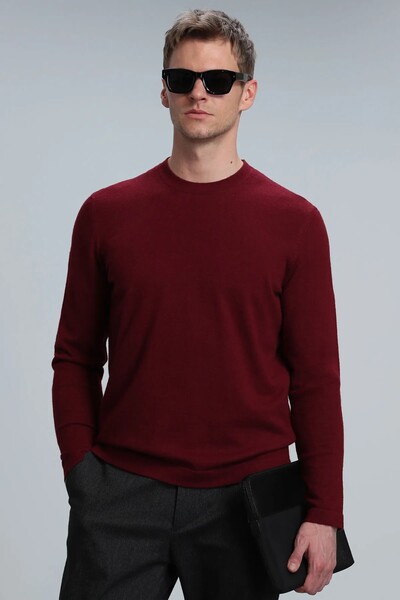 LUFIAN - Speed ​​Men's Sweater Claret Red