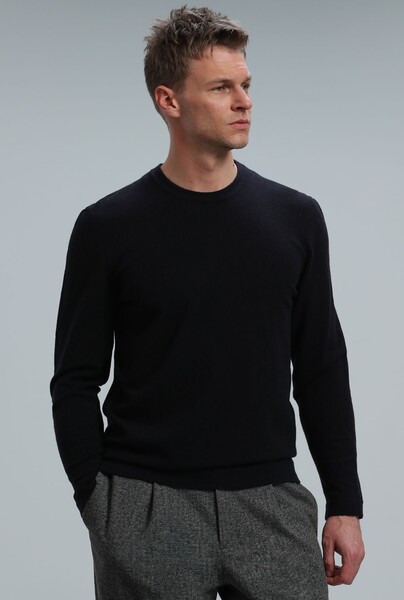 Speed ​​Men's Sweater Dark Navy Blue - Thumbnail