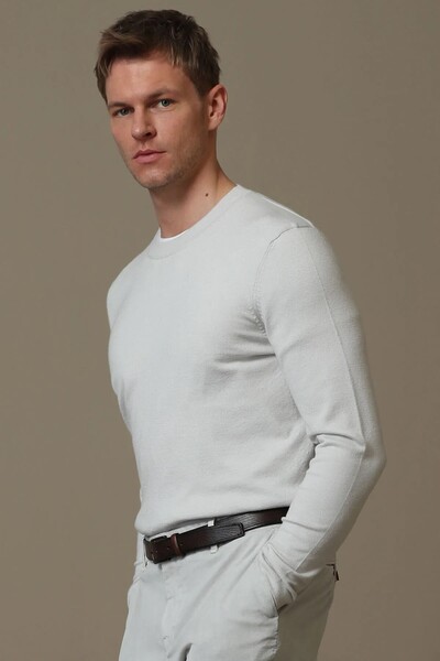 Speed ​​Men's Sweater Ecru - Thumbnail