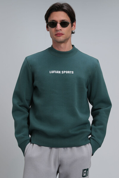 Lufian - Star Erkek Sweatshirt Yeşil