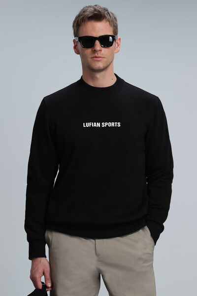 LUFIAN - Star Men's Sweatshirt Black