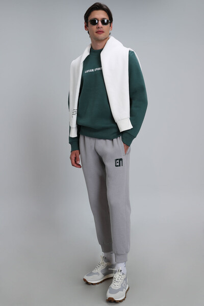 Star Men's Sweatshirt Green - Thumbnail