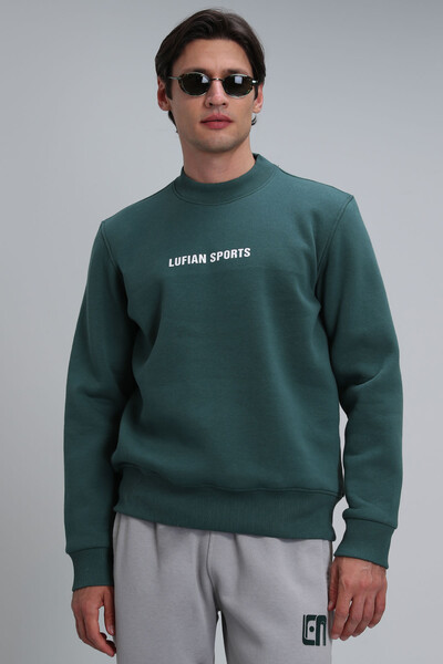 Star Men's Sweatshirt Green - Thumbnail