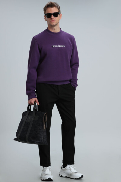 LUFIAN - Star Men's Sweatshirt Plum (1)