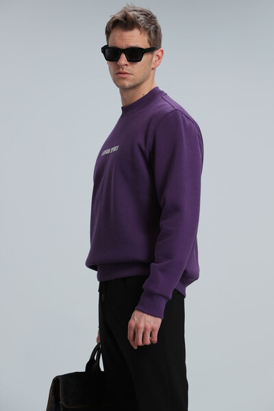 Star Men's Sweatshirt Plum - Thumbnail