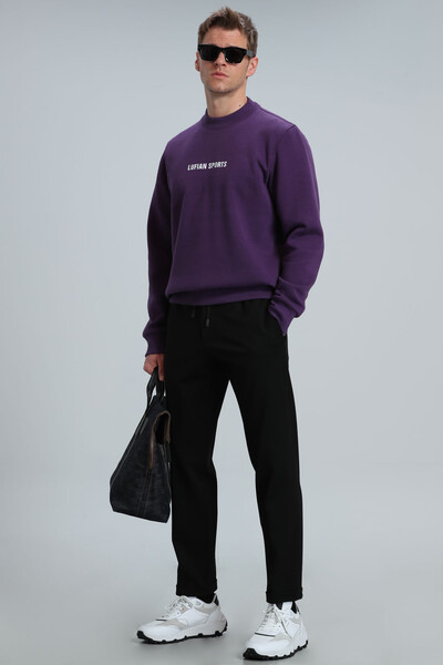 Star Men's Sweatshirt Plum - Thumbnail