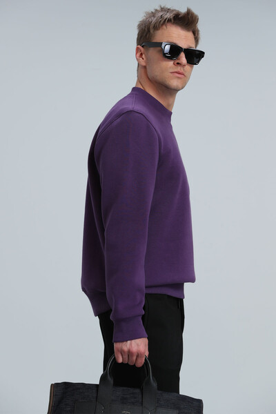 Star Men's Sweatshirt Plum - Thumbnail