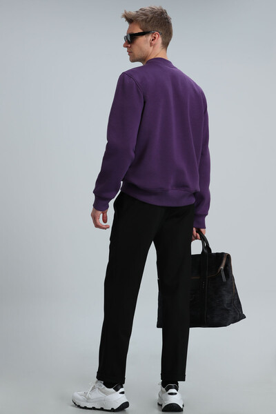 Star Men's Sweatshirt Plum - Thumbnail