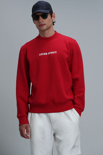 LUFIAN - Star Men's Sweatshirt Red