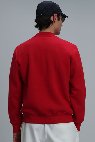 Star Men's Sweatshirt Red - Thumbnail