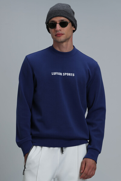 LUFIAN - Star Men's Sweatshirt Sax