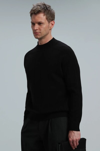 Time Men's Sweater Black - Thumbnail