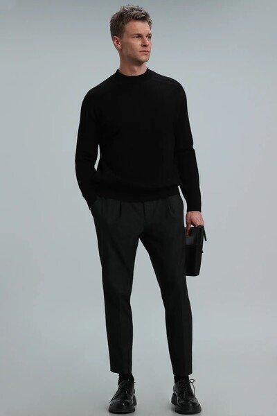 Time Men's Sweater Black - Thumbnail