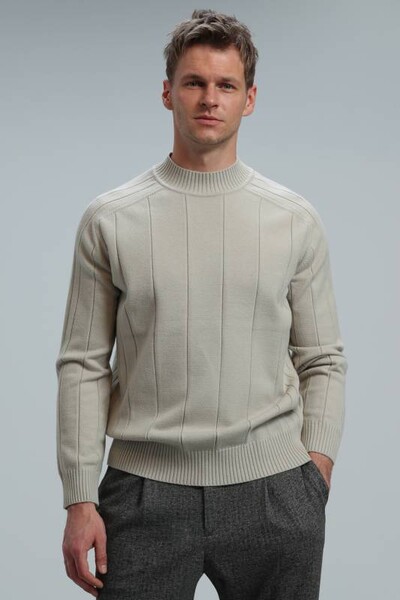 Time Men's Sweater Ecru - Thumbnail