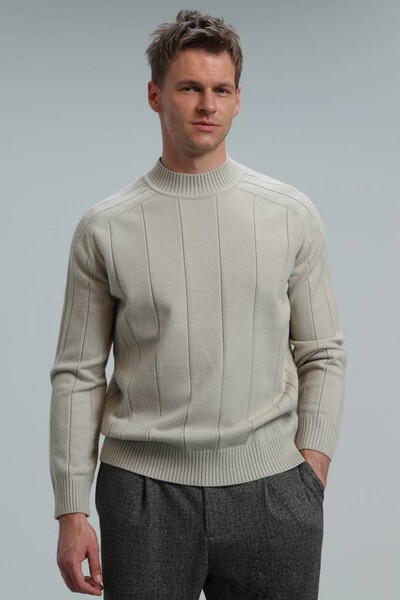 Time Men's Sweater Ecru - Thumbnail