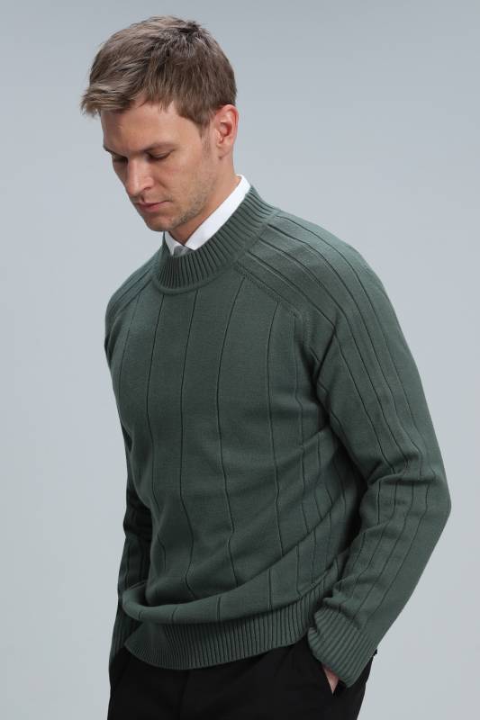 Time Men's Sweater Naphtha Green