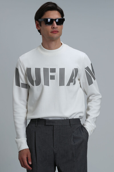 Lufian - Todillo Erkek Sweatshirt Kırık Beyaz