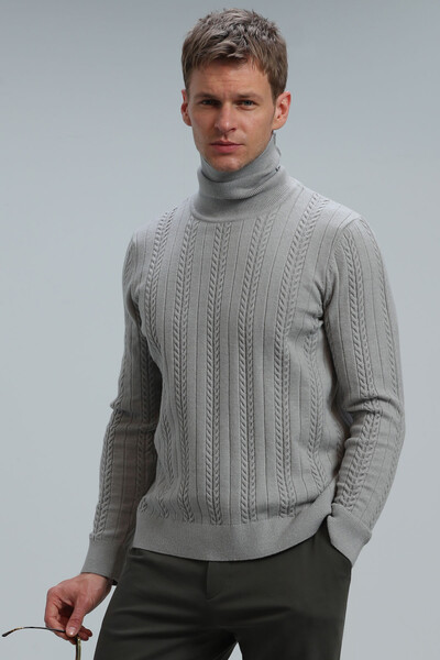 Tony Men's Sweater Light Gray - Thumbnail