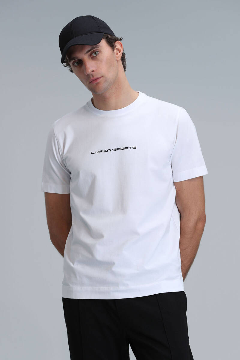 Tony Modern Grafik T- Shirt Beyaz - 5