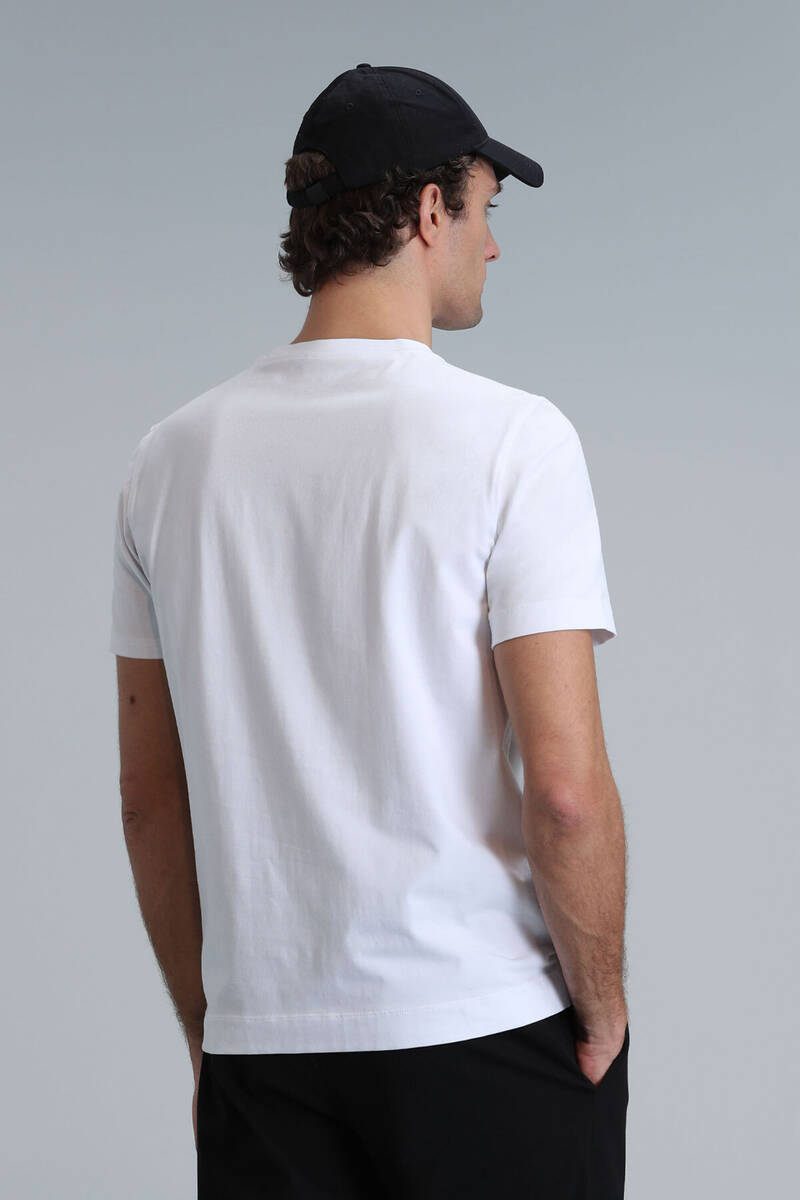 Tony Modern Grafik T- Shirt Beyaz - 6