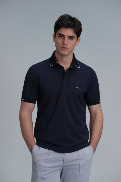 Tylor Smart Men's Polo T-Shirt Navy Blue - 1