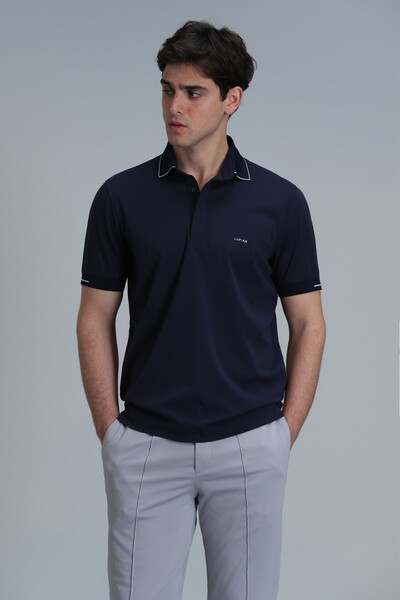 Tylor Smart Men's Polo T-Shirt Navy Blue - 3