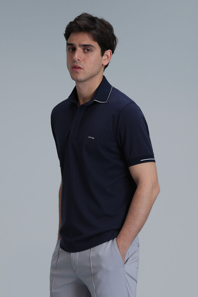 Tylor Smart Men's Polo T-Shirt Navy Blue - 5